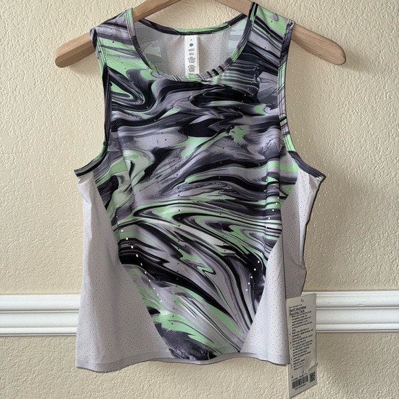 NEW Lululemon Swift Ventilated Running Tank Top Paint Glide Warp Multi Size 4 - Picture 2 of 11